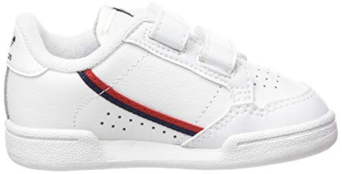 Adidas Continental 80 CF I, Zapatillas de Gimnasio, FTWR White/FTWR White/Scarlet, 24 EU