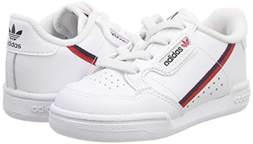 adidas Continental 80 I, Zapatillas de Deporte Unisex niños, Blanco (Ftwbla/Escarl/Maruni 000), 25 EU