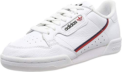 adidas Continental 80, Zapatillas de Gimnasia Hombre, Blanco (FTWR White/Scarlet/Collegiate Navy FTWR White/Scarlet/Collegiate Navy), 39 1/3 EU