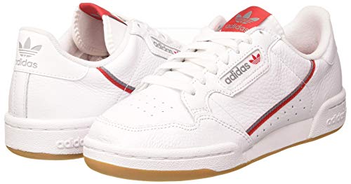 adidas Continental 80, Zapatillas de Gimnasio Hombre, Cloud White Grey Three Scarlet, 38 2/3 EU