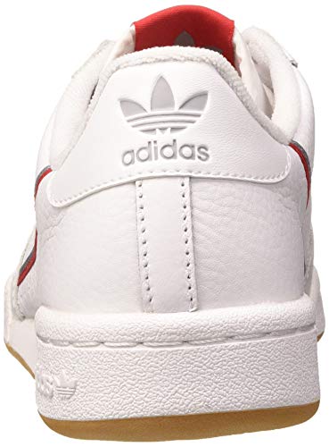 adidas Continental 80, Zapatillas de Gimnasio Hombre, Cloud White Grey Three Scarlet, 38 2/3 EU