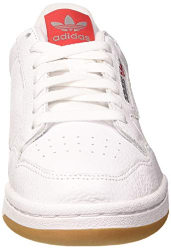 adidas Continental 80, Zapatillas de Gimnasio Hombre, Cloud White Grey Three Scarlet, 38 2/3 EU
