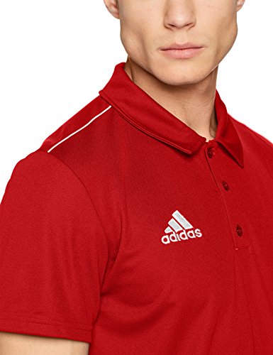 Adidas CORE18 POLO Polo shirt, Hombre, Power Red/ White, L