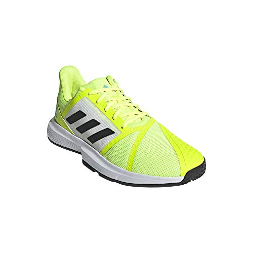 adidas CourtJam Bounce M, Zapatillas de Tenis Hombre, Amasol/NEGBÁS/CELBRU, 42 2/3 EU