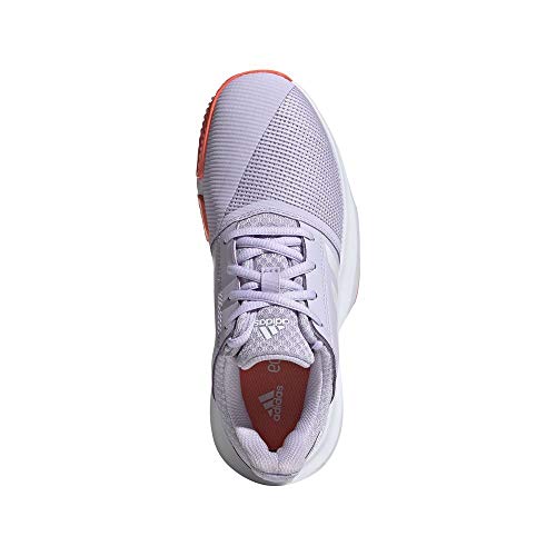 Adidas CourtJam xJ, Zapatos de Tenis, Purple Tint/FTWR White/Signal Coral, 33.5 EU