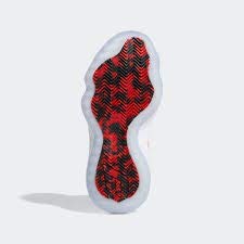 adidas Dame 6 J, Zapatillas, FTWR White/Scarlet/Core Black, 38 2/3 EU