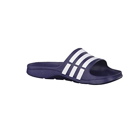 adidas Duramo Slide, Chanclas Unisex Adulto, Azul (New Navy/White/New Navy), 54 EU