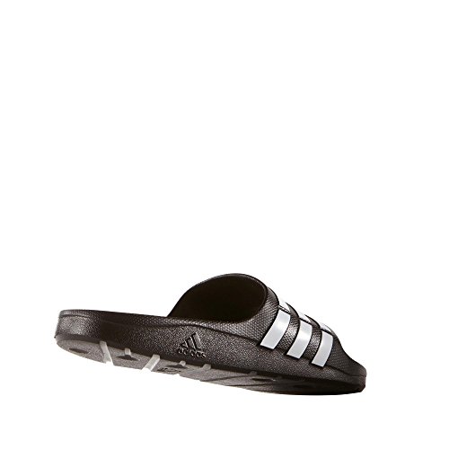 adidas Duramo Slide, Chanclas Unisex Adulto, Negro (Black/White/Black), 38 EU