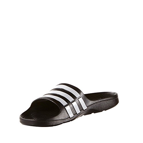 adidas Duramo Slide, Chanclas Unisex Adulto, Negro (Black/White/Black), 38 EU