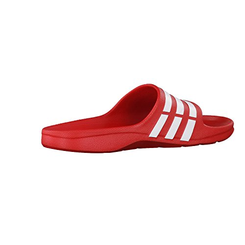 adidas Duramo Slide, Chanclas Unisex Adulto, Rojo (Collegiate Red/White/Collegiate Red), 43 EU