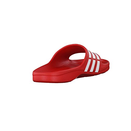 adidas Duramo Slide, Chanclas Unisex Adulto, Rojo (Collegiate Red/White/Collegiate Red), 43 EU