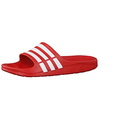 adidas Duramo Slide, Chanclas Unisex Adulto, Rojo (Collegiate Red/White/Collegiate Red), 43 EU