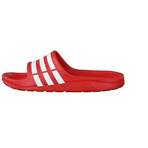 adidas Duramo Slide, Chanclas Unisex Adulto, Rojo (Collegiate Red/White/Collegiate Red), 43 EU