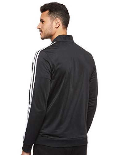 adidas E 3S TT TRIC Caqueta con Cremallera, Hombre, Negro (Black/White), L