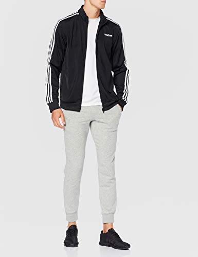 adidas E 3S TT TRIC Caqueta con Cremallera, Hombre, Negro (Black/White), L