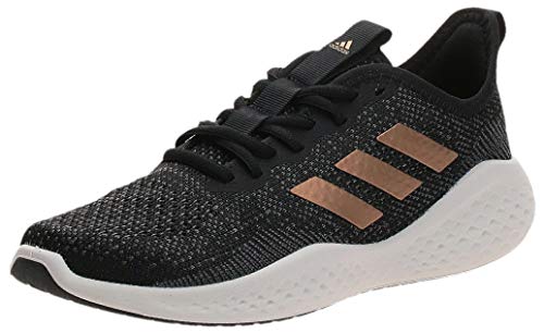 adidas Fluidflow, Zapatillas para Correr Mujer, Core Black Tactile Gold Met F17 Grey Six, 40 EU