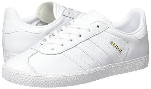 adidas Gazelle J, Zapatillas Unisex Adulto, Blanco (Footwear White/Footwear White/Footwear White), 38 2/3 EU