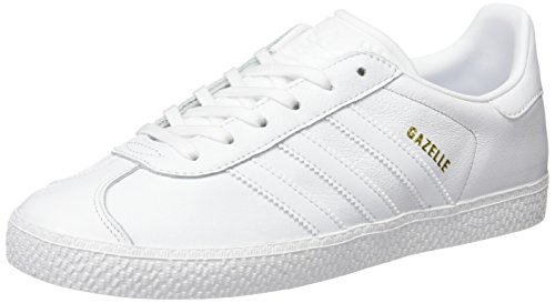 adidas Gazelle J, Zapatillas Unisex Adulto, Blanco (Footwear White/Footwear White/Footwear White), 38 2/3 EU