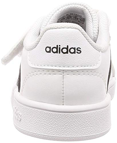 adidas Grand Court I, Zapatillas de Estar por casa Unisex niños, Blanco (Ftwbla/Negbás/Ftwbla 000), 20 EU