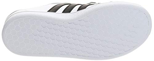 adidas Grand Court K, Sneaker, Blanc Noir Blanc, 34 EU