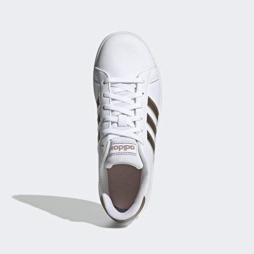 Adidas Grand Court K, Zapatillas De Tenis Unisex Niño, Multicolor Ftwwht Coppmt Glopnk 000, 35 EU