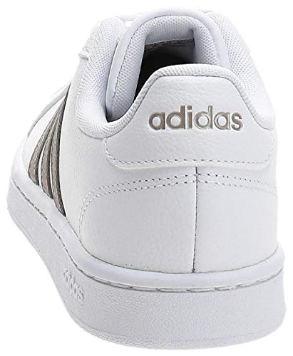 adidas Grand Court, Sneaker Mujer, Footwear White/Platin Metallic/Footwear White, 40 2/3 EU