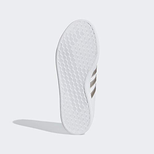 adidas Grand Court, Sneaker Mujer, Footwear White/Platin Metallic/Footwear White, 40 EU