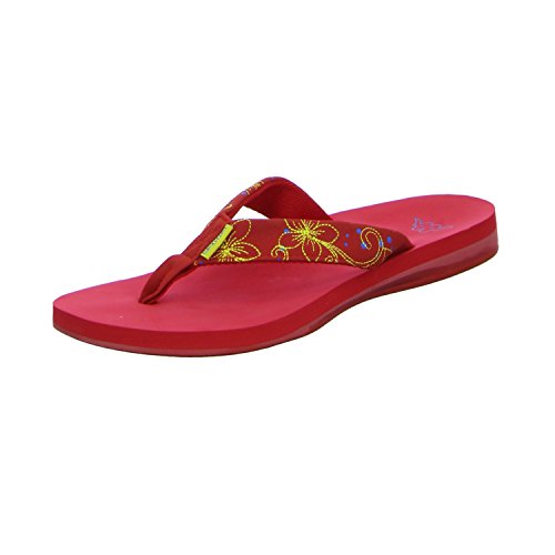 adidas Halulu, Chanclas Mujer, Rojo (Red/Yellow 2040), 37 EU