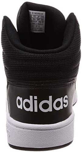 adidas Hoops 2.0 Mid, Zapatos de Baloncesto Hombre, Negro (Core Black/FTWR White/Core Black Core Black/FTWR White/Core Black), 43 1/3 EU