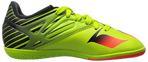 adidas Messi 15.3 IN J, Botas de fútbol Unisex niños, Verde/Rojo/Negro (Seliso/Rojsol/Negbas), 35 1/2