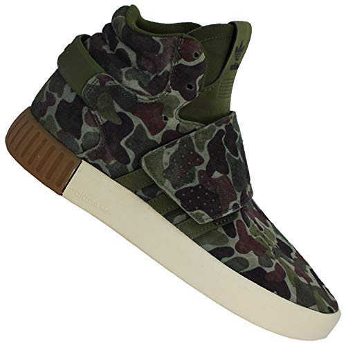 adidas Originals BB0392 Tubular Invader Strap Mid Top Zapatillas de camuflaje para mujer, color Verde, talla 37 1/3 EU