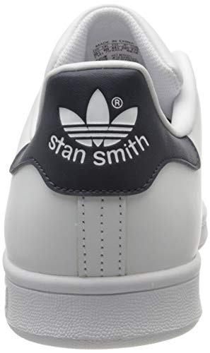 adidas Originals Stan Smith Zapatillas de Deporte Unisex adulto, Blanco Corriendo Blanco Corriendo Blanco Nuevo Azul Marino, 42 EU (8 UK)