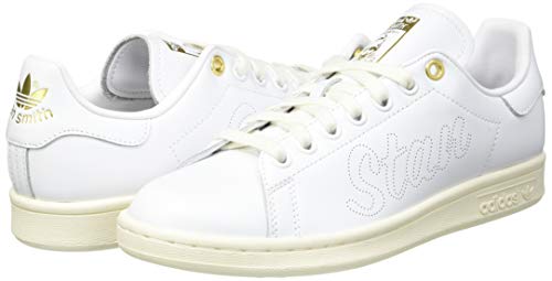 adidas Originals Stan Smith, Zapatillas Mujer, Color Blanco y Dorado metálico, 44 EU