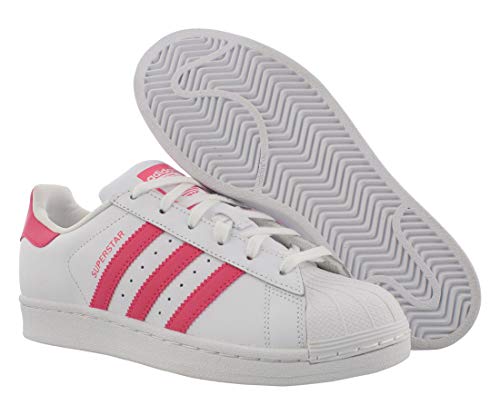 Adidas ORIGINALS Superstar, Zapatillas Hombre, Blanco Real Rosa Real, 39 1/3 EU