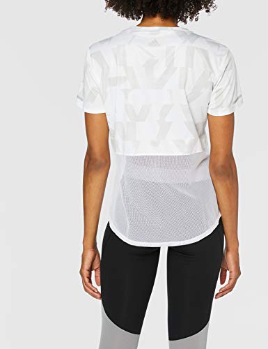 adidas Own The Run tee Speed Splits Women T-Shirt (Short Sleeve), Mujer, White/Grey One f17, S