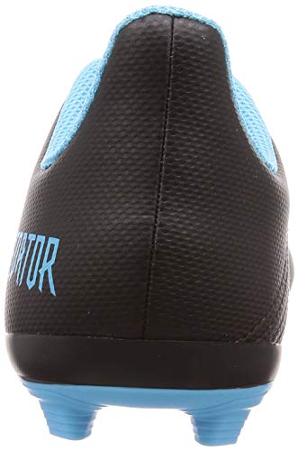 Adidas Predator 19.4 FxG J, Niño, Noir Bleu Cyan Jaune Fluo, 35 EU