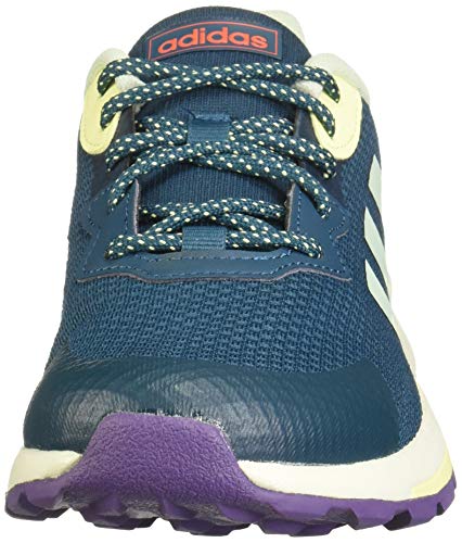 Adidas QUESA Trail X, Zapatillas Running Mujer, Azul (Tech Mineral/Green Tint/Yellow Tint), 40 EU