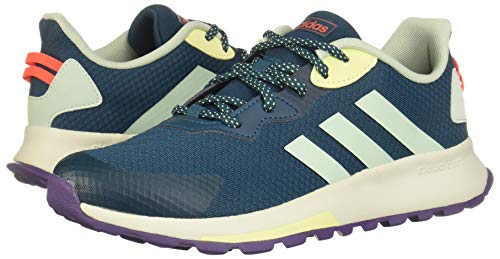 Adidas QUESA Trail X, Zapatillas Running Mujer, Azul (Tech Mineral/Green Tint/Yellow Tint), 40 EU