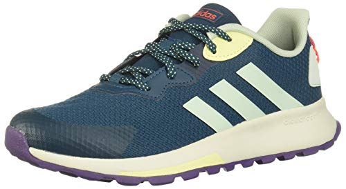 Adidas QUESA Trail X, Zapatillas Running Mujer, Azul (Tech Mineral/Green Tint/Yellow Tint), 40 EU