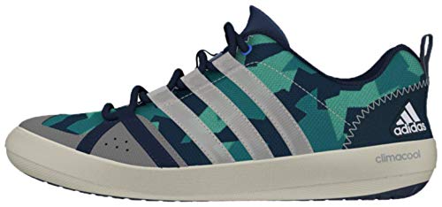 adidas Sailing - Zapatillas de lona para mujer y hombre, diseño de camuflaje, talla 40 2/3 EU, color: verde menta, azul, blanco y verde