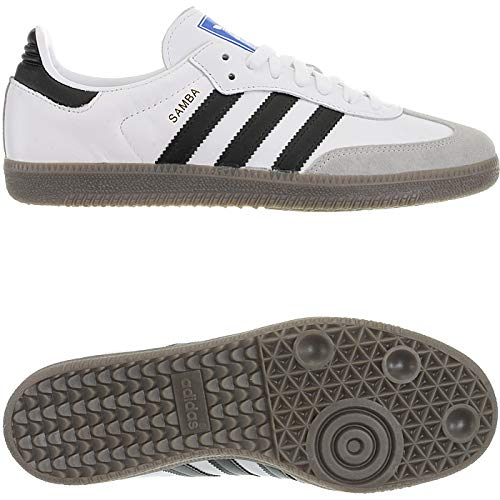 Adidas Samba OG, Zapatillas de Gimnasia para Hombre, Blanco (Footwear White/Core Black/Clear Granite 0), 44 2/3 EU