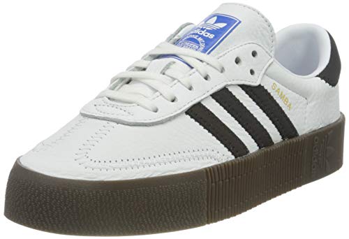 Adidas Sambarose, Zapatillas Clasicas Mujer, Blanco (Cloud White/Core Black/Gum5), 42 EU