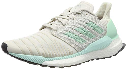 adidas Solar Boost W, Zapatillas de Running Mujer, Blanco (Raw White/Clear Mint/Active Purple Raw White/Clear Mint/Active Purple), 38 EU
