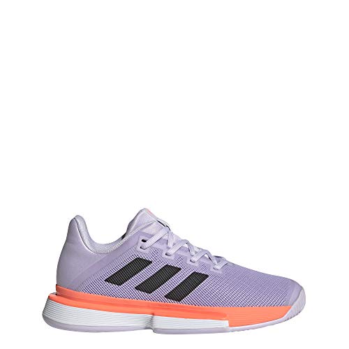 Adidas SoleMatch Bounce W, Zapatillas Tenis Mujer, Morado (Purple Tint/Core Black/Signal Coral), 40 EU