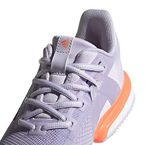 Adidas SoleMatch Bounce W, Zapatillas Tenis Mujer, Morado (Purple Tint/Core Black/Signal Coral), 40 EU