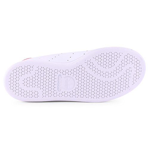 adidas Stan Smith J, Zapatillas Unisex niños, Blanco (Footwear White/Footwear White/Bold Pink 0), 35.5 EU