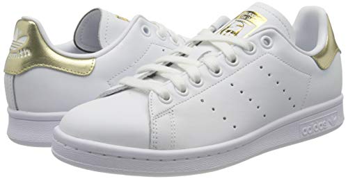 adidas Stan Smith W, Zapatillas Mujer, Multicolor (FTWR White/FTWR White/Gold Met. Ee8836), 40 EU