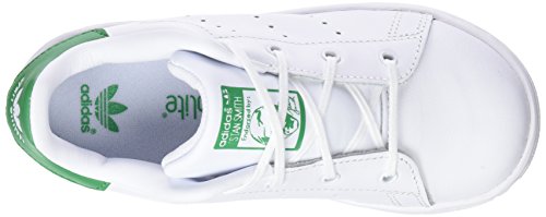 adidas Stan Smith, Zapatillas Unisex niños, Blanco (Footwear White/Footwear White/Green 0), 26 EU