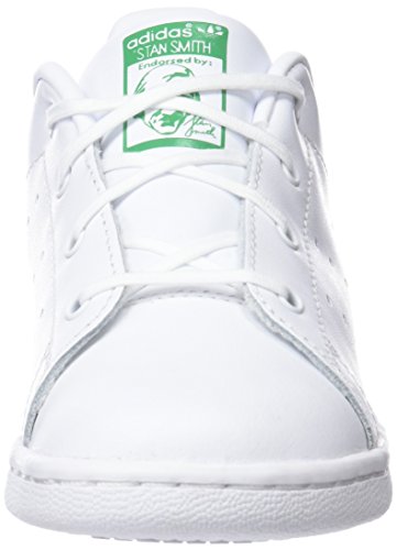 adidas Stan Smith, Zapatillas Unisex niños, Blanco (Footwear White/Footwear White/Green 0), 26 EU