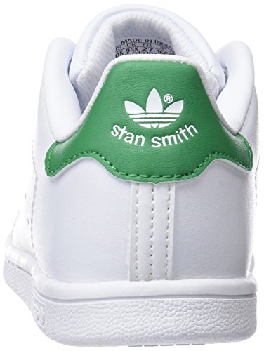 adidas Stan Smith, Zapatillas Unisex niños, Blanco (Footwear White/Footwear White/Green 0), 26 EU